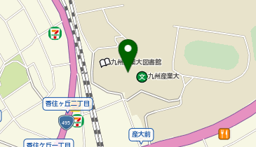 【傘シェアリング】 九州産業大学 1号館(図書館側)の地図画像