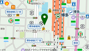 【傘シェアリング】 博多マルイ 博多駅側 出入口付近の地図画像