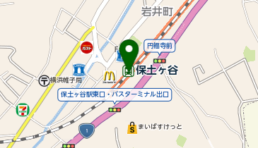 【傘シェアリング】 横須賀線 保土ヶ谷駅 東口の地図画像