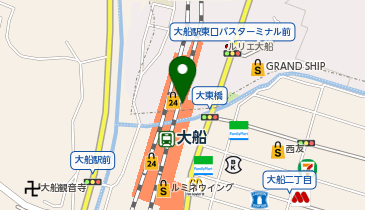 【傘シェアリング】 横須賀線 大船駅 北改札 (改札内)の地図画像