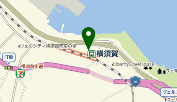 【傘シェアリング】 横須賀線 横須賀駅 改札付近の地図画像