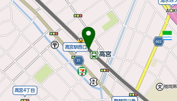 【傘シェアリング】 天神大牟田線 高宮駅の地図画像