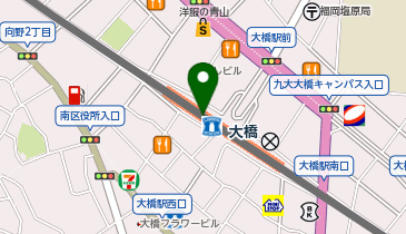 【傘シェアリング】 天神大牟田線 大橋駅 北改札口の地図画像