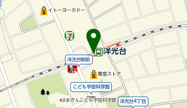 【傘シェアリング】 根岸線 洋光台駅 改札正面の地図画像