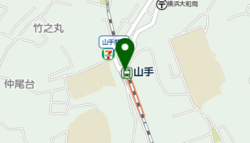 【傘シェアリング】 根岸線 山手駅 改札付近の地図画像