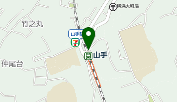 【傘シェアリング】 根岸線 山手駅 出入口付近の地図画像