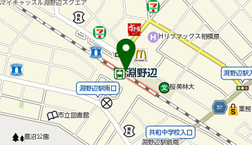 【傘シェアリング】 横浜線 淵野辺駅 (改札内)の地図画像