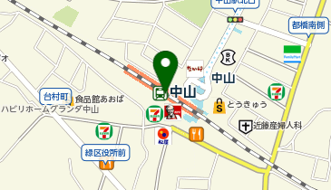 【傘シェアリング】 横浜線 中山駅の地図画像