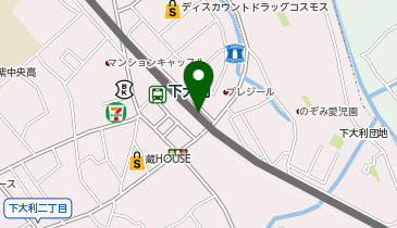 【傘シェアリング】 天神大牟田線 下大利駅の地図画像