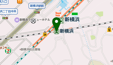 【傘シェアリング】 横浜線 新横浜駅 篠原口の地図画像