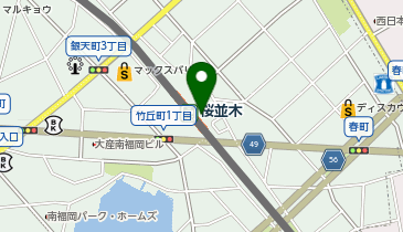 【傘シェアリング】 天神大牟田線 桜並木駅の地図画像