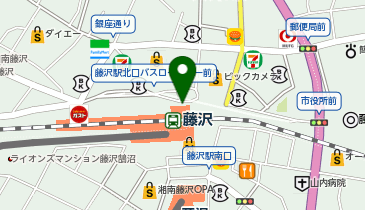 【傘シェアリング】 東海道線 藤沢駅 北口 出入口付近の地図画像