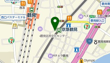 【傘シェアリング】 京急本線 京急鶴見駅 西口の地図画像