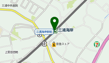 【傘シェアリング】 京急久里浜線 三浦海岸駅の地図画像