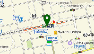 【傘シェアリング】 JR佐賀駅南口の地図画像