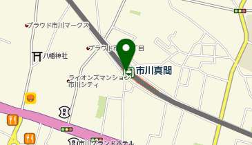 【傘シェアリング】 京成本線 市川真間駅 南口方面の地図画像
