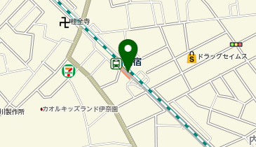 【傘シェアリング】 伊奈線 (ニューシャトル) 内宿駅の地図画像