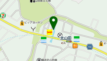【傘シェアリング】 横浜市営地下鉄 北山田駅 PUDO付近の地図画像