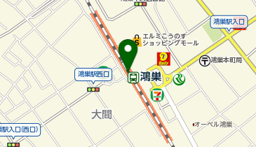 【傘シェアリング】 高崎線 鴻巣駅 NewDays付近の地図画像