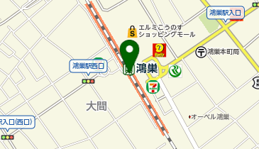 【傘シェアリング】 高崎線 鴻巣駅 (改札内)の地図画像