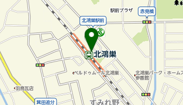 【傘シェアリング】 高崎線 北鴻巣駅 券売機付近の地図画像