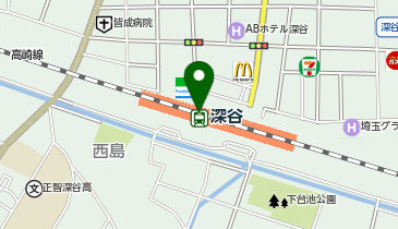 【傘シェアリング】 高崎線 深谷駅 (改札内)の地図画像