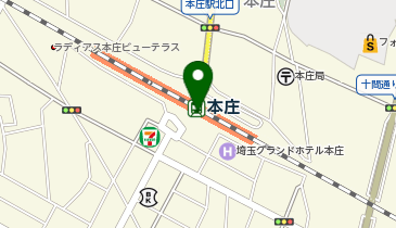 【傘シェアリング】 高崎線 本庄駅 改札付近の地図画像