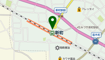 【傘シェアリング】 高崎線 新町駅 改札付近の地図画像