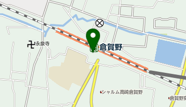 【傘シェアリング】 高崎線 倉賀野駅 券売機付近の地図画像