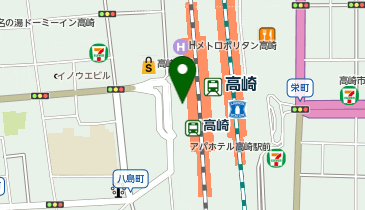 【傘シェアリング】 高崎線 高崎駅 西口付近の地図画像