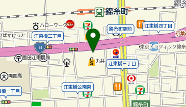 【傘シェアリング】 錦糸町マルイ 正面 出入口付近の地図画像