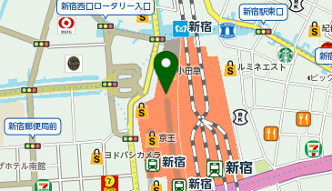 【傘シェアリング】 小田急線新宿駅 西口 地下1階の地図画像