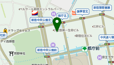 【傘シェアリング】 小田急第一生命ビル 1階(味の特選街フロア)の地図画像