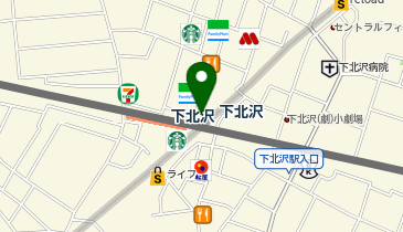 【傘シェアリング】 小田急小田原線 下北沢駅 東口の地図画像