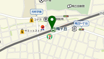 【傘シェアリング】 小田急小田原線 梅ヶ丘駅の地図画像