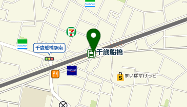 【傘シェアリング】 小田急小田原線 千歳船橋駅 南口の地図画像