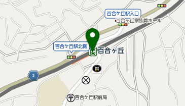 【傘シェアリング】 小田急小田原線 百合ヶ丘駅 南口の地図画像
