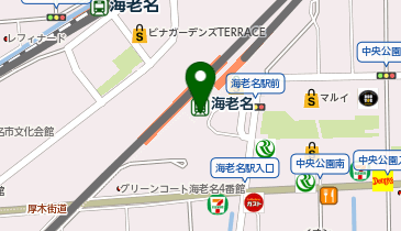 【傘シェアリング】 小田急小田原線 海老名駅 東口 (VINA FRONT方面)の地図画像