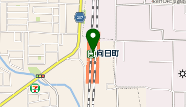 【傘シェアリング】 JR 京都線 向日町駅 改札付近の地図画像