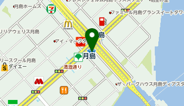 【傘シェアリング】 ローソン 月島駅前店 2階の地図画像