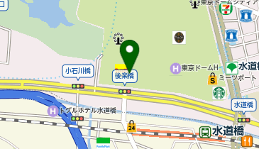 【傘シェアリング】 ローソン 東京ドームシティの地図画像