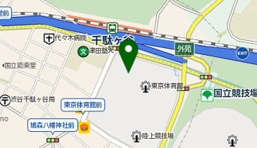 【傘シェアリング】 東京体育館の地図画像