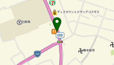 [EV]餃子の王将日野店の地図画像