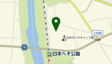 [EV]日本のへそキャンプ場オートサイト付近の地図画像