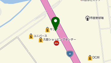 [EV]サンデー久慈長内店の地図画像