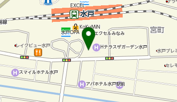 [EV]ホテルテラスザガーデン水戸の地図画像