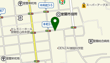 [EV]DENZAI環境科学館・室蘭市図書館の地図画像