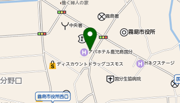 [EV]アパホテル鹿児島国分の地図画像