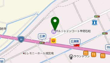 [EV]ホテルルートインコート甲府石和の地図画像