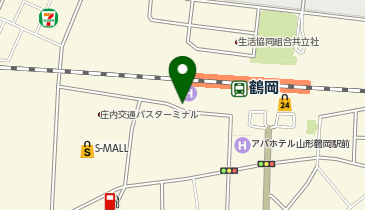 [EV]ホテルルートイン鶴岡駅前の地図画像